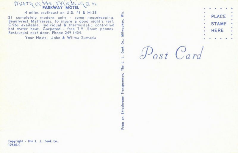 Parkway Motel - Vintage Postcard (newer photo)